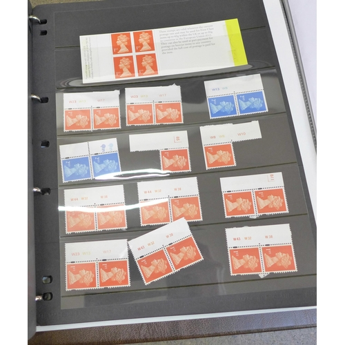 729 - Two small albums of first day covers, a part album of unused stamps, five empty stamp albums and a c... 