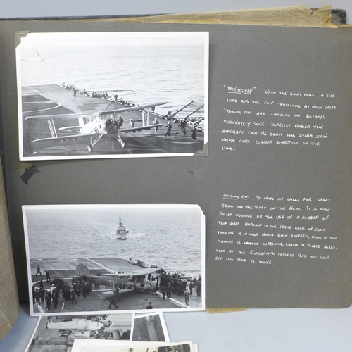 740 - A photograph album containing photographs of warships and Royalty, Suez Canal images, etc.