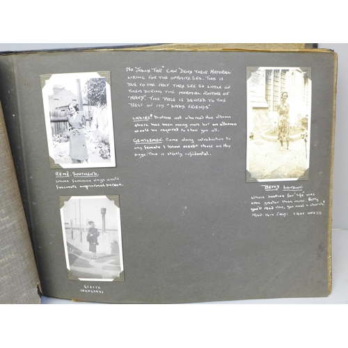 740 - A photograph album containing photographs of warships and Royalty, Suez Canal images, etc.