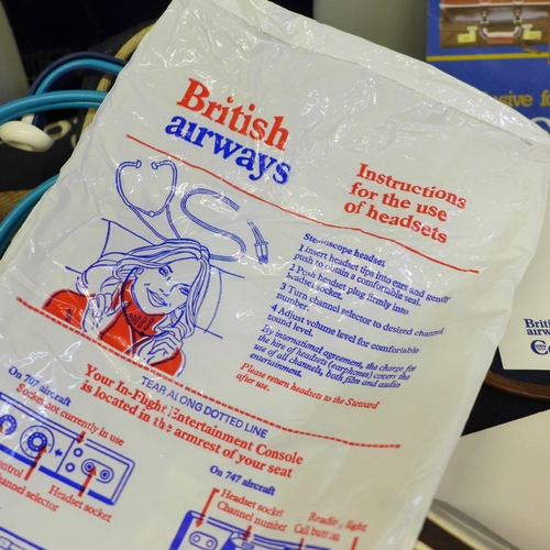 748 - A British Airways Concorde bag and memorabilia