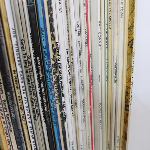 761 - A collection of LP records including Elvis Presley, Frank Sinatra and Johnny Cash