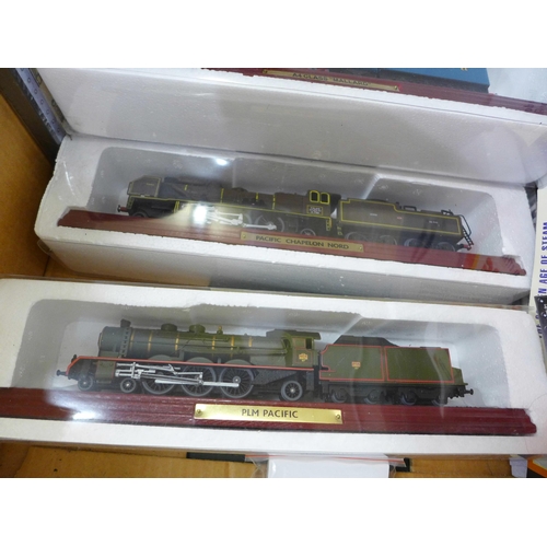 773 - Eleven Atlas Editions model locomotives, seven Days Gone Trackside model vehicles, all boxed with so... 