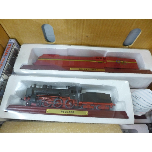 773 - Eleven Atlas Editions model locomotives, seven Days Gone Trackside model vehicles, all boxed with so... 