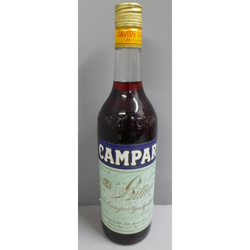 788 - Four bottles; Vermouth Biano, Campari, Aalborg Akvavit and Guignolet Kirsch **PLEASE NOTE THIS LOT I... 