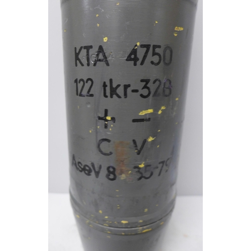 796 - A large and heavy military shell case, 47cm, 17.35kg