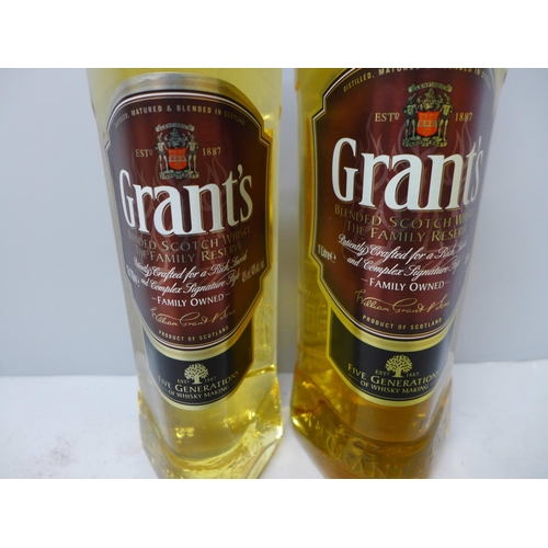 801 - Two bottles of Grant's Scotch Whisky **PLEASE NOTE THIS LOT IS NOT ELIGIBLE FOR POSTING AND PACKING*... 