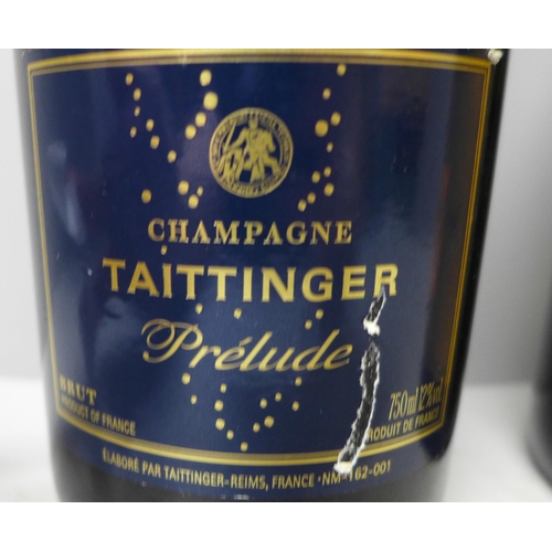 805 - A bottle of Taittinger Champagne Prélude and a bottle of Veuve Cliquot Ponsardin Champagne 1998 **PL... 