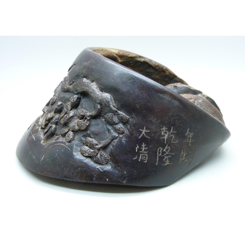 832 - A carved horses hoof