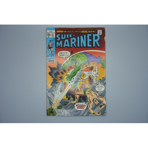 833 - Two Marvel Comics; 93 July The Incredible Hulk and The Sub-Mariner Tales to Astonish, The Monarch an... 