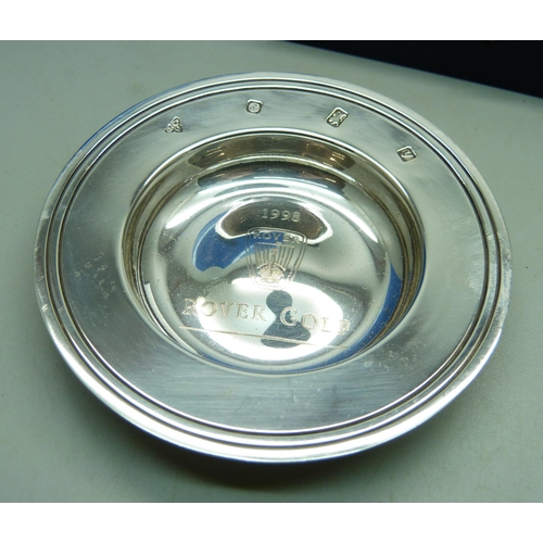 856 - A silver Garrard 'Rover Golf' trophy/dish, 54g