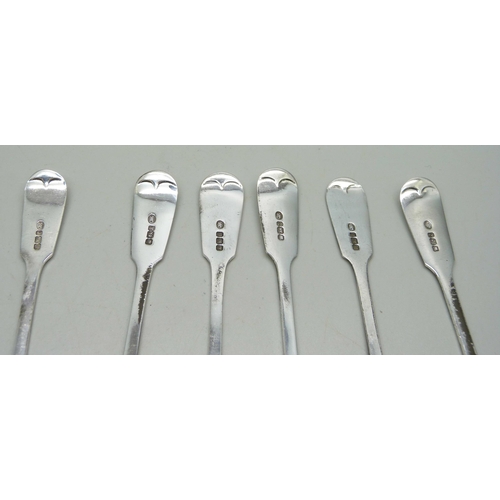 873 - A set of six late Victorian silver spoons, Joseph Rodgers, 179g