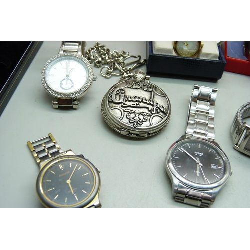 885 - Assorted wristwatches and pocket watches