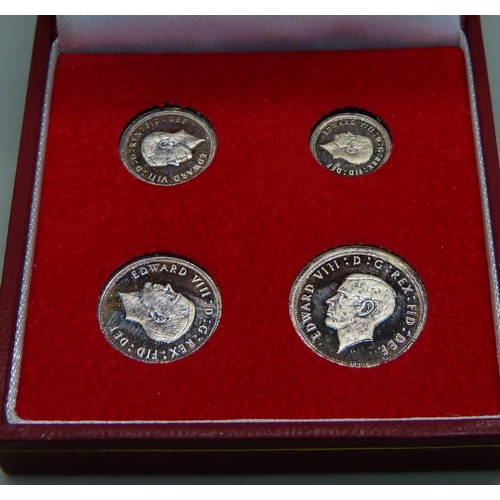 970 - An Edward VIII 1936 silver Maundy money set