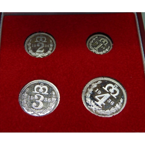 970 - An Edward VIII 1936 silver Maundy money set