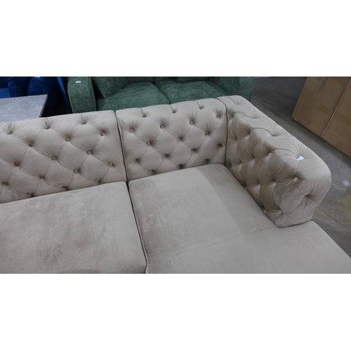 1389 - A Lario U-shaped brushed gold velvet upholstered sofa * this lot is subject to VAT