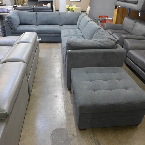 1421 - Tisdale Six Piece Dark Grey Sofa Set with extra corner section (seven pieces), original RRP £1191.66... 