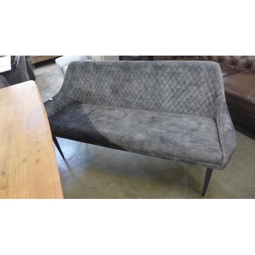 1430 - A Lucio 200cm dining table with a Harlequin grey bench and four chair set * This lot is subject to V... 