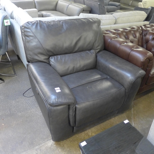 1434 - Maxwell Grey Leather Recliner chair, original RRP £1191.66 + VAT (4191-21) * This lot is subject to ... 