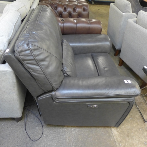 1434 - Maxwell Grey Leather Recliner chair, original RRP £1191.66 + VAT (4191-21) * This lot is subject to ... 