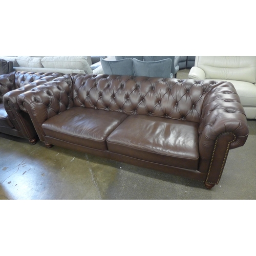 1435 - Allington Three Seater Brown Leather Sofa, original RRP £1666.66 + VAT (4191-19) * This lot is subje... 