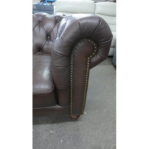 1435 - Allington Three Seater Brown Leather Sofa, original RRP £1666.66 + VAT (4191-19) * This lot is subje... 