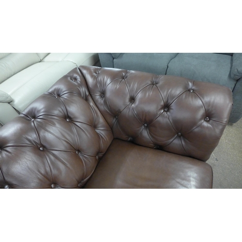 1435 - Allington Three Seater Brown Leather Sofa, original RRP £1666.66 + VAT (4191-19) * This lot is subje... 