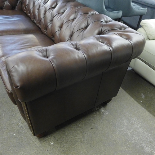 1435 - Allington Three Seater Brown Leather Sofa, original RRP £1666.66 + VAT (4191-19) * This lot is subje... 