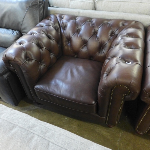 1436 - Allington Brown Leather Chair, original RRP £958.33 + VAT (4191-20) * This lot is subject to VAT