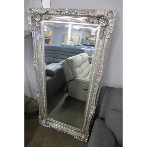 1437 - A large silver French style mirror