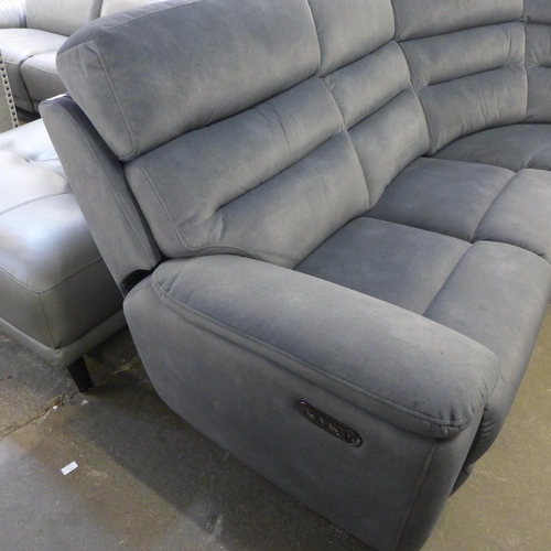 1453 - Ellis Grey Corner Sofa With Power Head and Foot Rest, original RRP £1416.66 + VAT (4191-6) * This lo... 