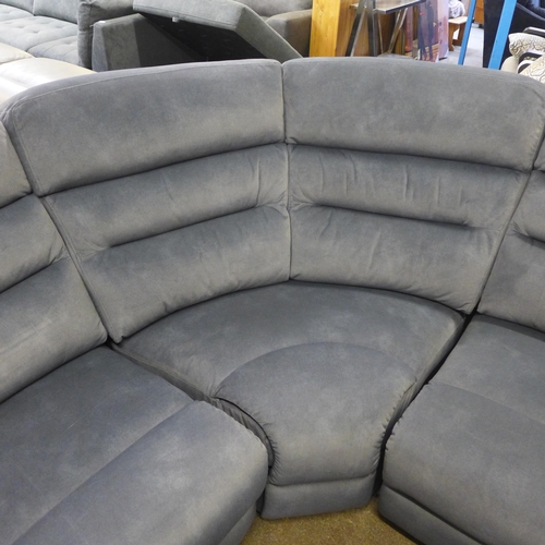 1453 - Ellis Grey Corner Sofa With Power Head and Foot Rest, original RRP £1416.66 + VAT (4191-6) * This lo... 