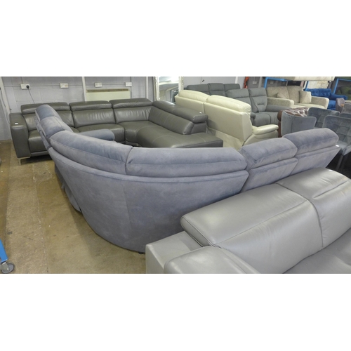 1453 - Ellis Grey Corner Sofa With Power Head and Foot Rest, original RRP £1416.66 + VAT (4191-6) * This lo... 