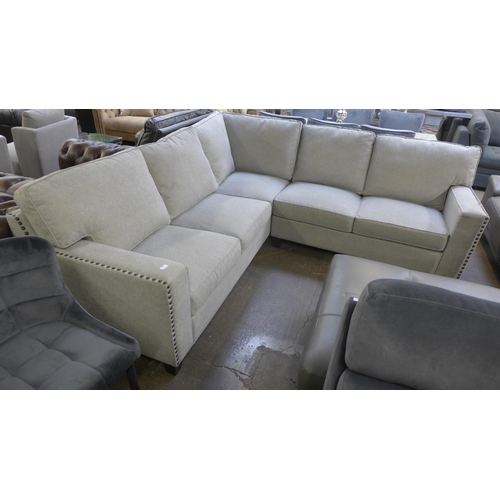 1454 - Ellen Light Grey Fabric Sectional Sofa, original RRP £749.98 + VAT - (4191-14) - marked * This lot i... 