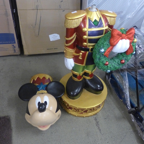 1505 - Disney 5ft Mickey Nutcracker, original RRP £666.66 + VAT head needs reattaching and missing power ca... 