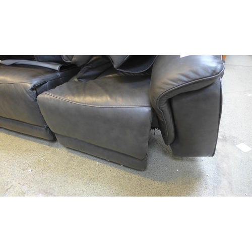 1518 - Kuka Maxwell Grey Three Seater Power Sofa with Power Headrests, original RRP £1333.33 + VAT (4191-12... 