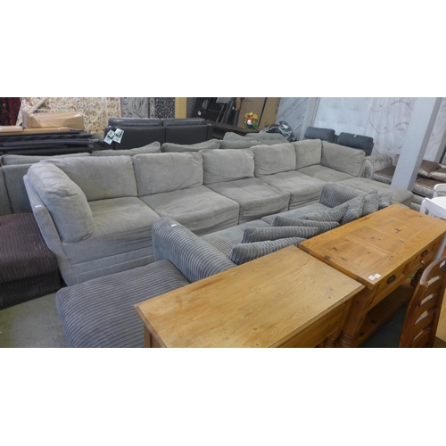 1529 - Six Piece Mstar Fabric Sectional Sofa, original RRP £999.91 + VAT (4190-21/903) - worn* This lot is ... 