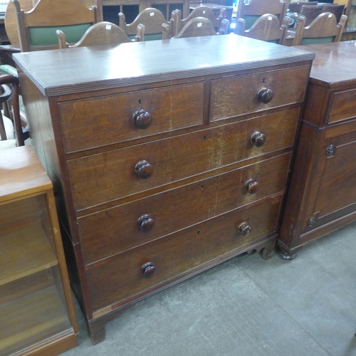 128 - A George III oak chest of drawers