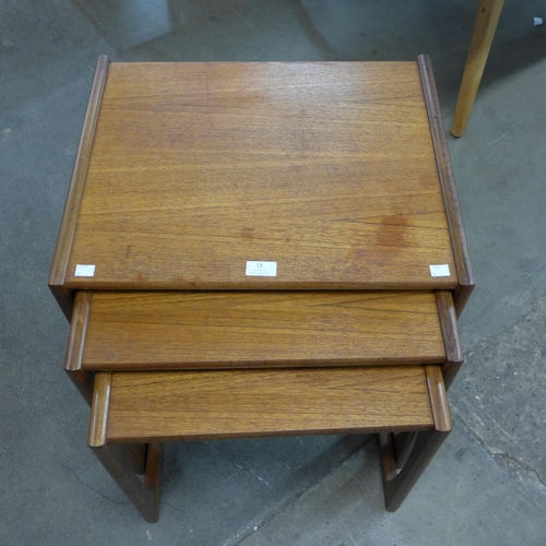 13 - A G-Plan Quadrille teak nest of tables