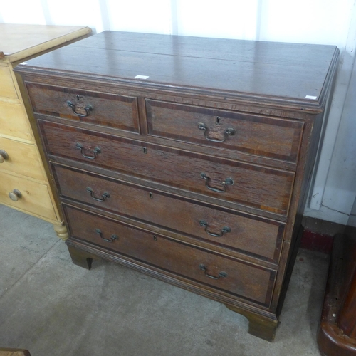 133 - A George III oak chest of drawers