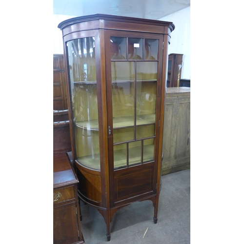 140 - An Edward VII inlaid mahogany display cabinet