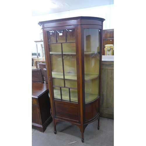 140 - An Edward VII inlaid mahogany display cabinet