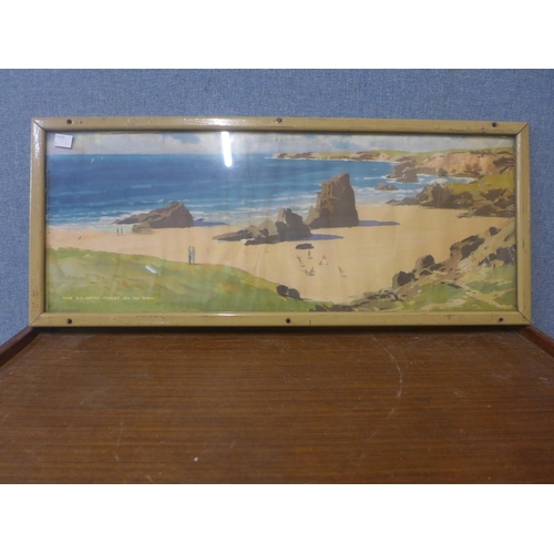 303 - An Atlantic by the Coast railway advertising print, framed