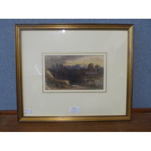 313 - William Fleetwood Varley (1785-1856), landscape, watercolour, unsigned, framed