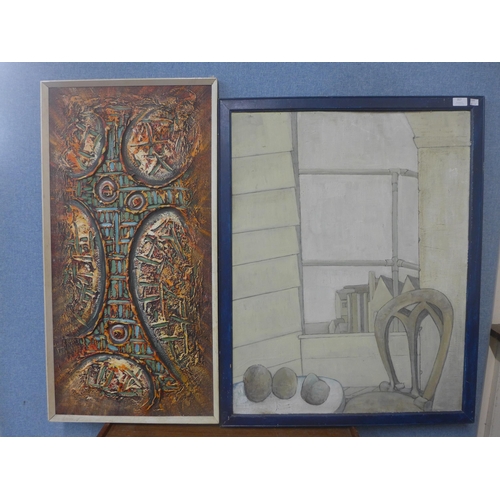 317 - Two abstract paintings