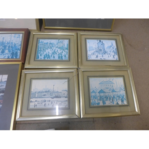 323 - A quantity of assorted Lowry prints, mugs, postcards, etc.