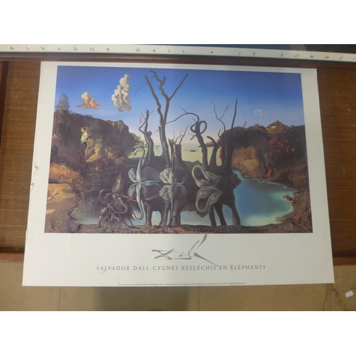 327 - A Salvador Dali poster and a print