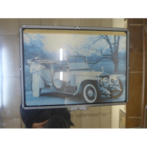 338 - A Rolls-Royce advertising mirror and one other