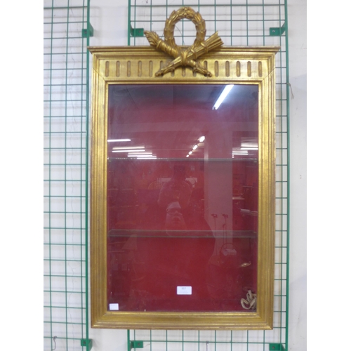 357 - A French gilt framed wall hanging display case