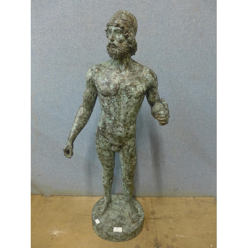 374 - A large bronze figure of a Roman man