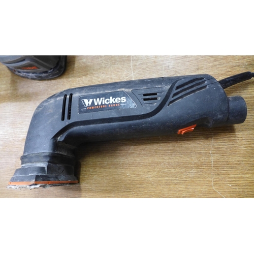 2052 - 4 Assorted power tools- Ryobi ws-512 power saw, xtream palm sander and two other sanders